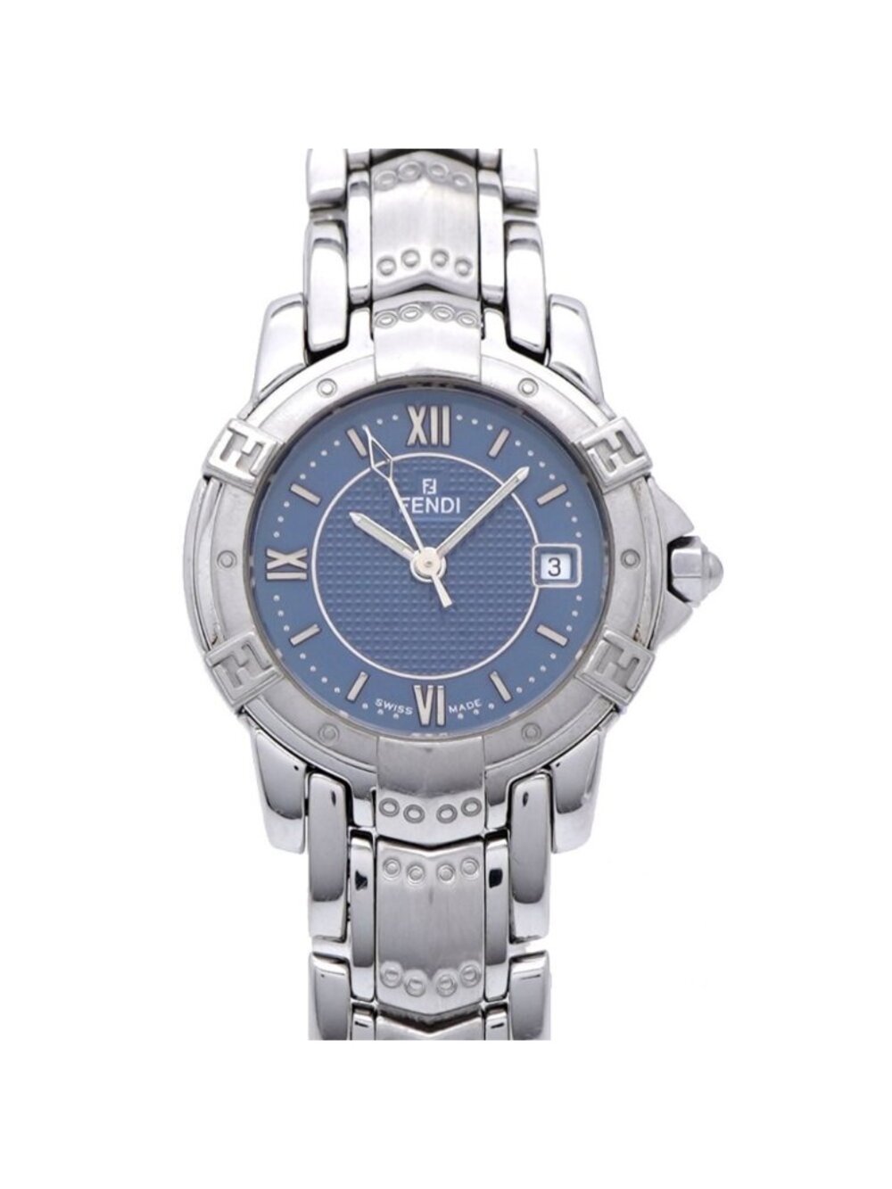Fendi Quartz Watch Stainless Steel Blue Dial